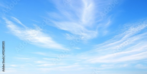 Serene Ocean Scene with Clear Blue Waters and Bright Sun, Reflecting Light with White Clouds in the Sky