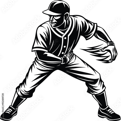 silhouette of a baseball player