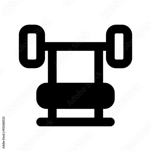 bench press glyph icon