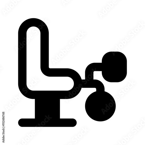 legcurl machine glyph icon