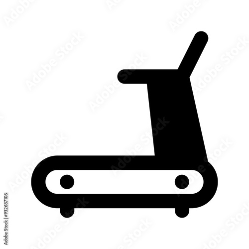 treadmill glyph icon