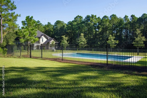 Swimming Pool In a Back Yard