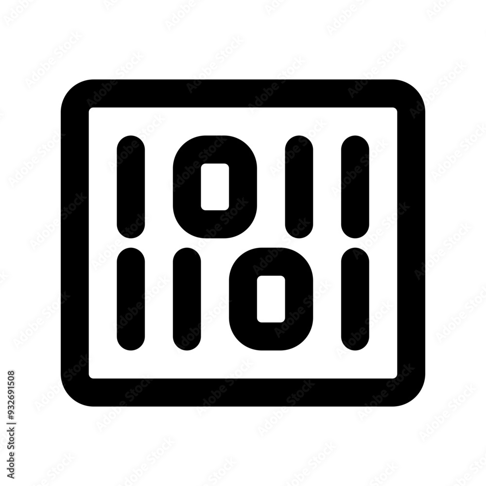 binary code glyph icon binary code glyph icon