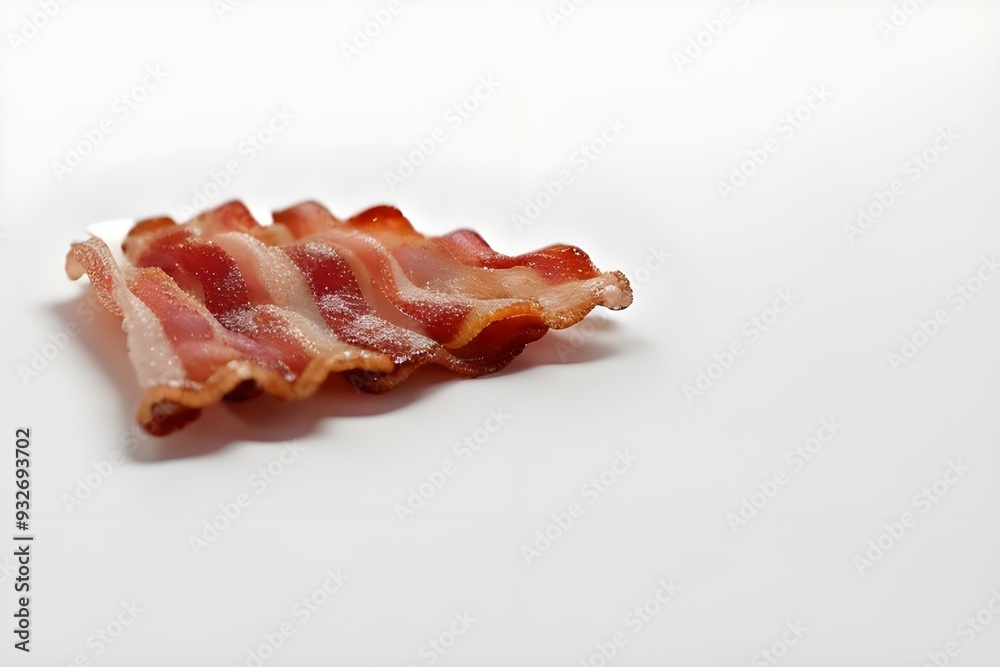 Bacon: Cured and often smoked pork belly, typically sliced thin and cooked until crispy. Bacon: Cured and often smoked pork belly, typically sliced thin and cooked until crispy.