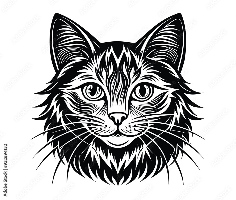 illustration of a cat vector silhouette illustration of a cat vector silhouette