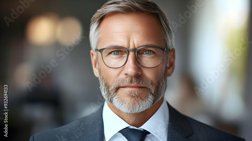 Professional man with glass...