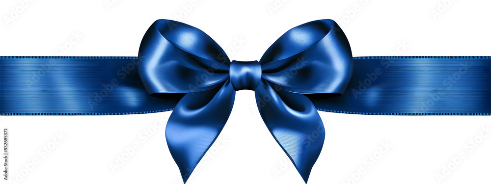 Shiny satin blue ribbon with a bow isolated on transparent background for greeting cards and invitations. Shiny satin blue ribbon with a bow isolated on transparent background for greeting cards and invitations.