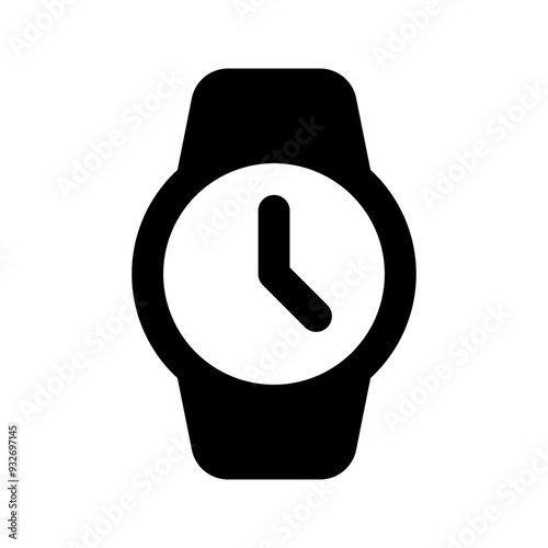hand watch glyph icon