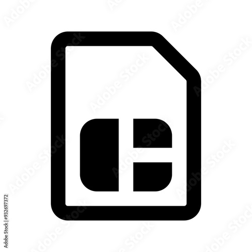 sim glyph icon