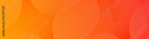 Orange abstract background with smooth wavy shapes, Greadient minimal background with dynamic shapes, vector, illustration photo