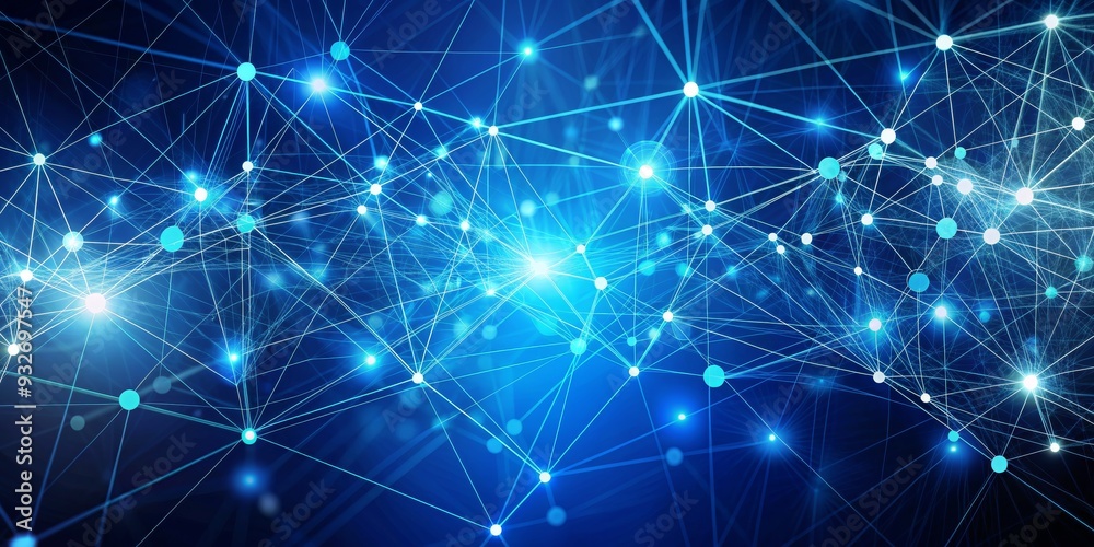 Fototapeta premium Abstract Digital Network, Network Connection, Connectivity, Cyber Security, Technology