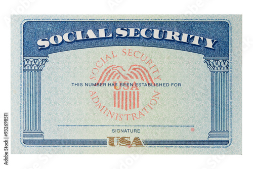 Social Security card. SSN Card US Permanent resident. USA Social Security number. United States of America. Immigrant, Immigration document for job and irs. Electronic Diversity Visa Lottery. Income photo