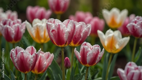 Nature Scenes:Spring Blossoms: Vibrant, colorful flowers like tulips or daisies.