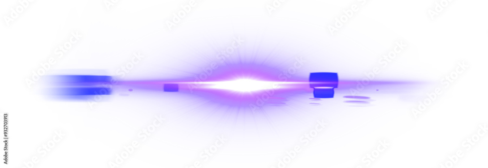 Lens flare light ray effect.