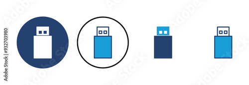 Usb icon vector. Flash disk icon vector