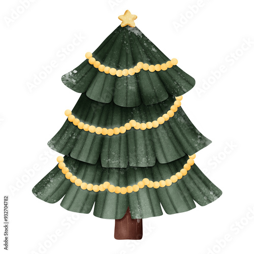 Christmas tree with lights