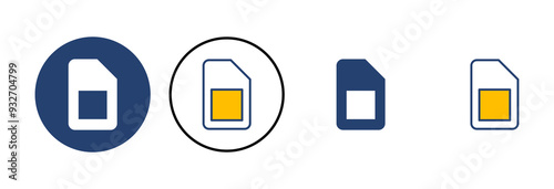 Sim card icon vector. dual sim card icon vector