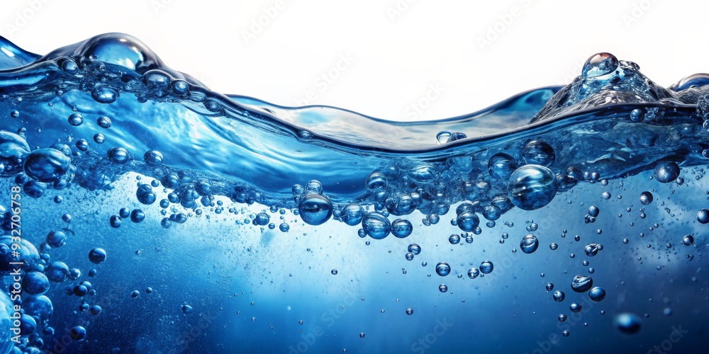 Water Wave with Bubbles, Abstract, Nature, Liquid, Texture, Blue Water Wave with Bubbles, Abstract, Nature, Liquid, Texture, Blue