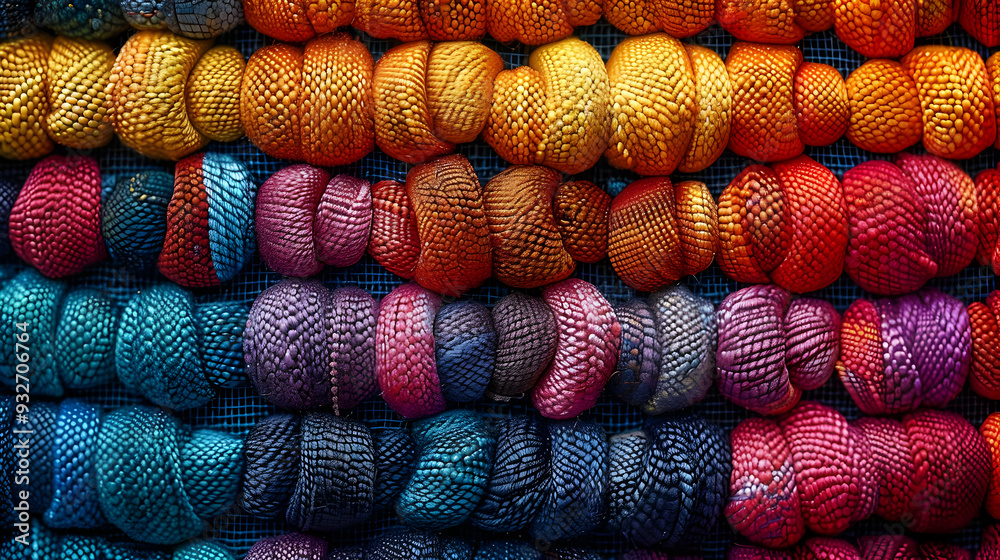 Colorful Scaled Abstract Illustration