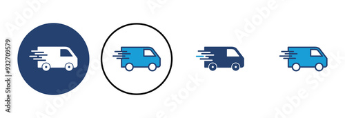 Fast shipping delivery truck icon vector. Delivery truck icon. fast delivery icon