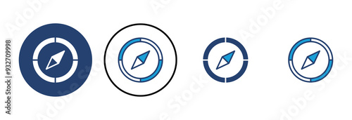 Compass icon vector. arrow compass icon vector