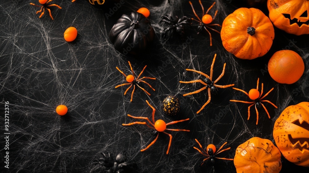 The concept of halloween day and national pumpkin day. Background for banner, ads, wallpaper, business, invitation, and many more The concept of halloween day and national pumpkin day. Background for banner, ads, wallpaper, business, invitation, and many more