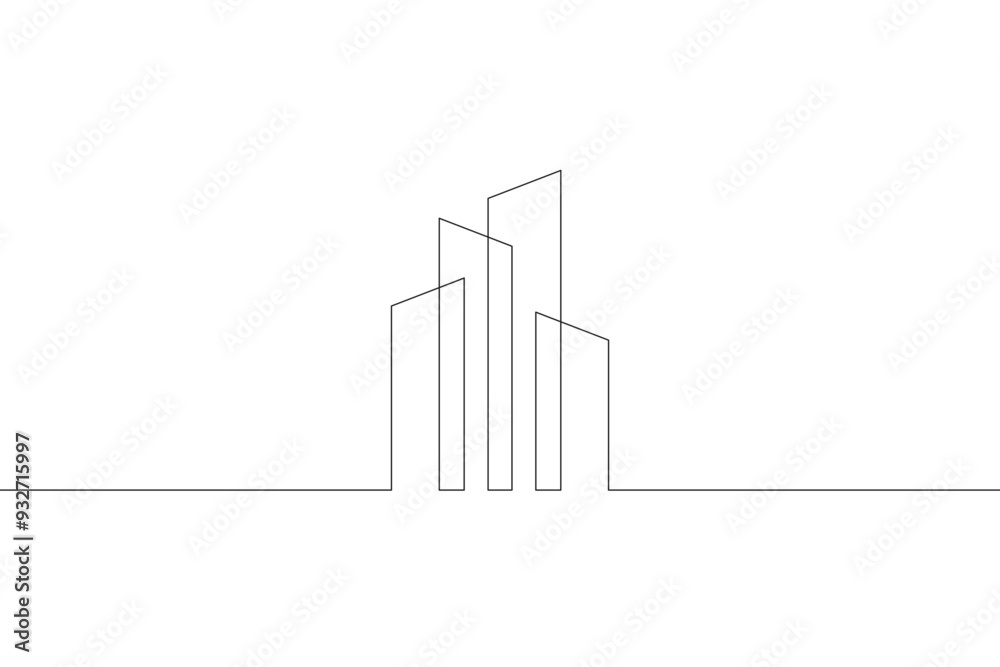 Continuous one line drawing house logo minimal. Construction. Building structure scheme. Home silhouette. Architecture. One continuous line isolated minimal illustration. Continuous one line drawing house logo minimal. Construction. Building structure scheme. Home silhouette. Architecture. One continuous line isolated minimal illustration.