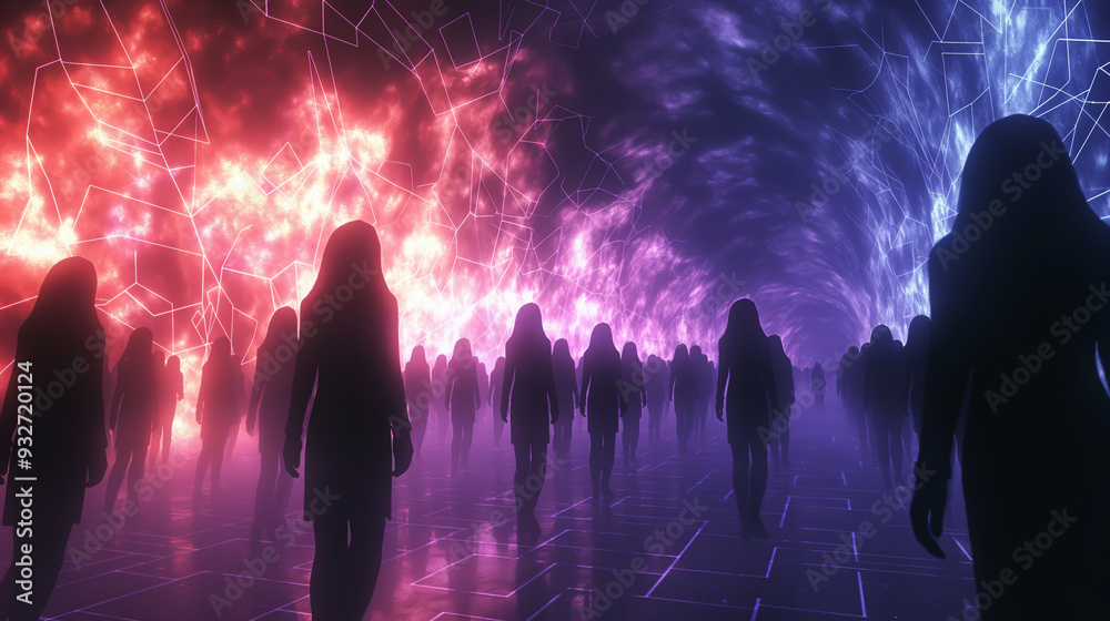 A surreal and abstract corporate communications network rendering, with lines and nodes connecting people and devices, symbolizing the flow of information and ideas. A surreal and abstract corporate communications network rendering, with lines and nodes connecting people and devices, symbolizing the flow of information and ideas.