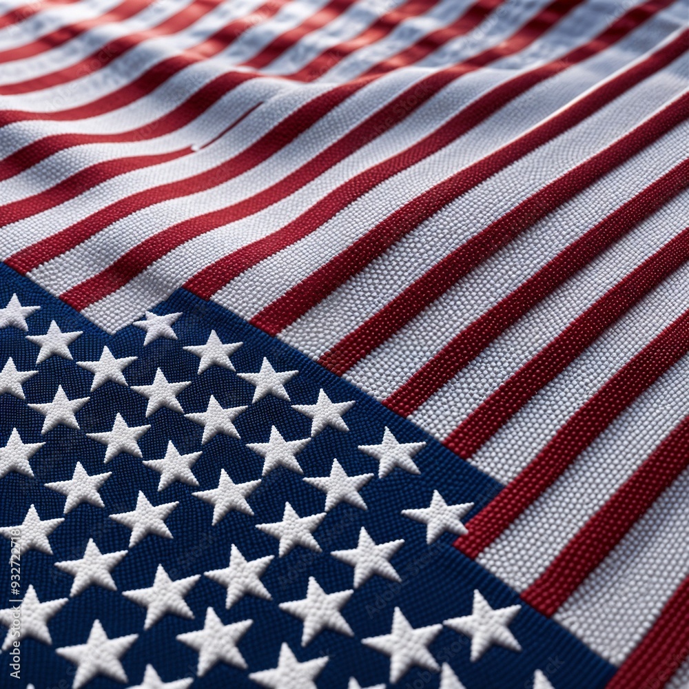 Obraz premium macro photo of an ultra-realistic US flag... (1).