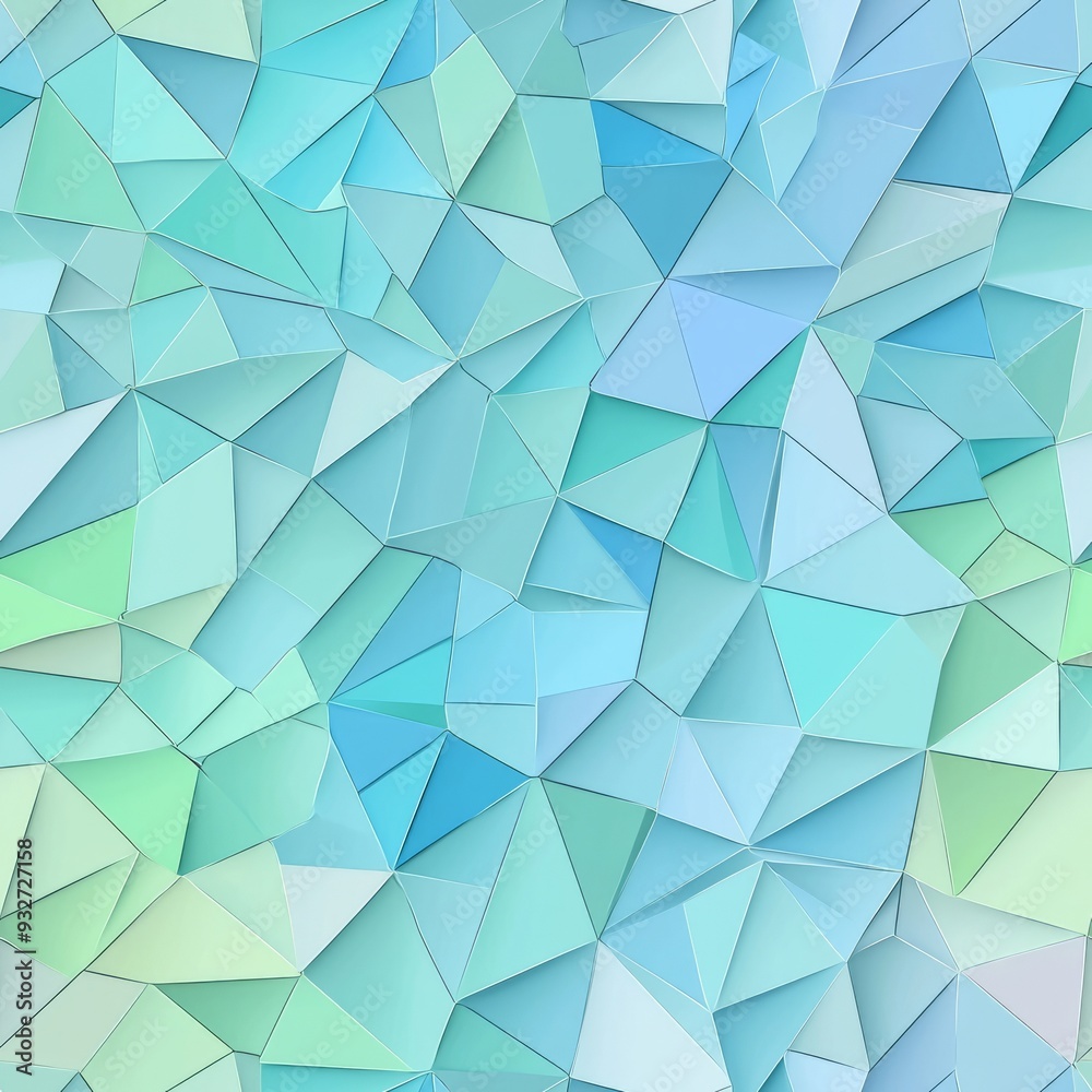 Seamless pattern of pastel ombre triangles blending from sky blue to light green Seamless pattern of pastel ombre triangles blending from sky blue to light green