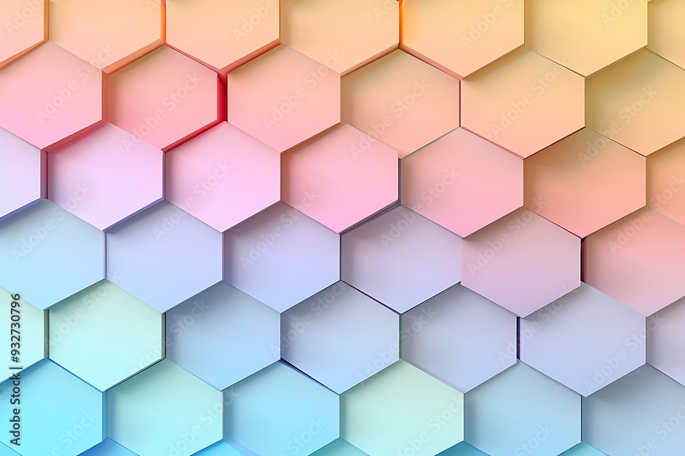 Abstract background with a hexagon pattern in pink, beige and gold colors. A modern geometric wallpaper Abstract background with a hexagon pattern in pink, beige and gold colors. A modern geometric wallpaper