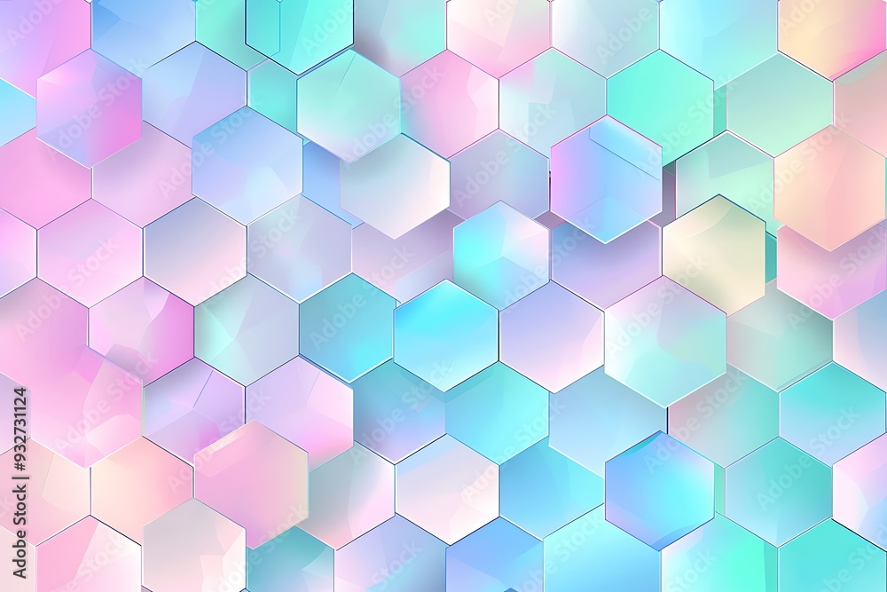 Abstract background with a hexagon pattern in pink, beige and gold colors. A modern geometric wallpaper Abstract background with a hexagon pattern in pink, beige and gold colors. A modern geometric wallpaper