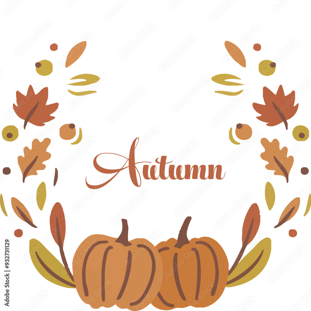 Fototapeta premium Fall/Autumn leaves vector. autumn leaf set. Vector illustration.