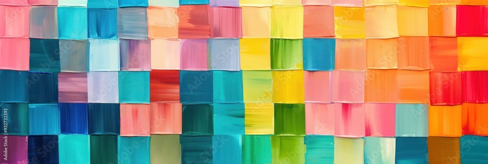Abstract Colorful Square Pattern Painting Abstract Colorful Square Pattern Painting