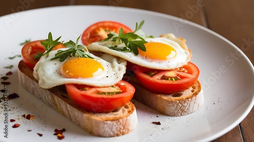 A low-calorie breakfast setup for weight loss featuring a nutritious meal with fresh ingredients, perfect for a healthy morning routine - wallpaper, breakfast 