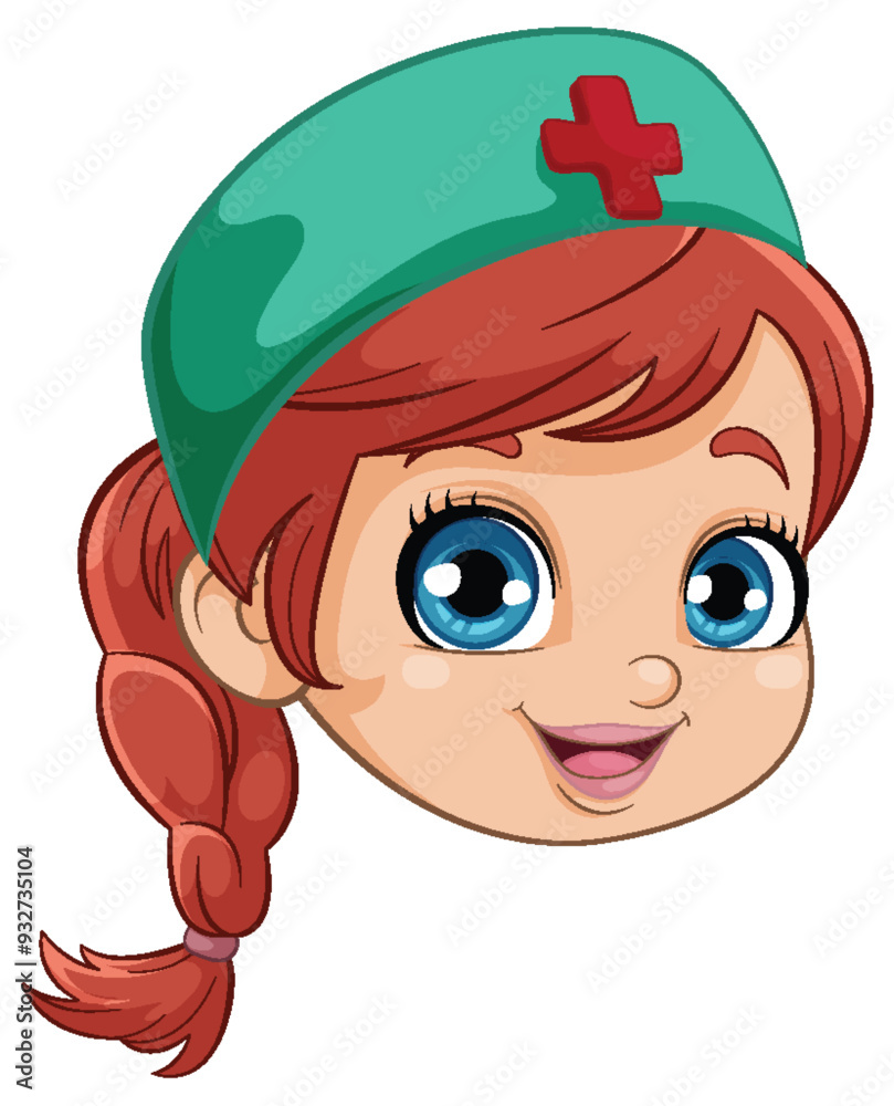 Smiling Cartoon Nurse Character Smiling Cartoon Nurse Character