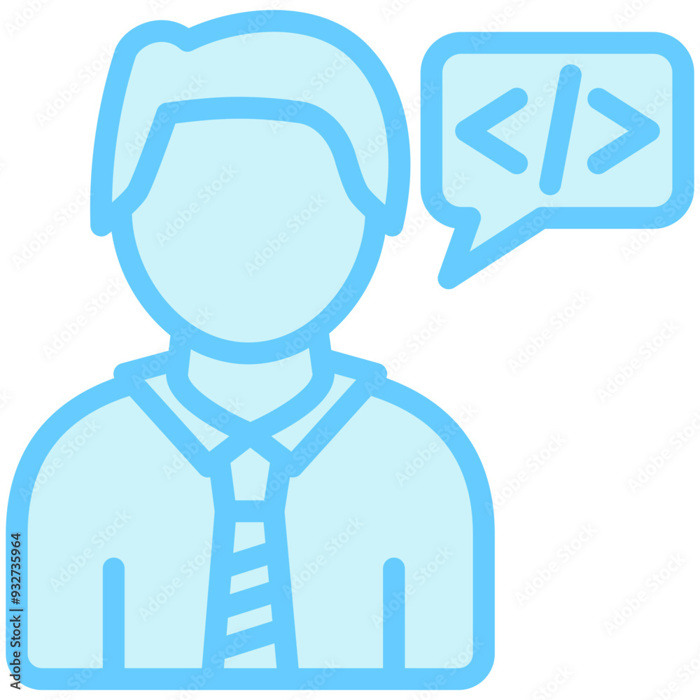 Teacher dual tone blue color icon, relate to education theme use for modern concept, UI or UX kit, web and app development Teacher dual tone blue color icon, relate to education theme use for modern concept, UI or UX kit, web and app development