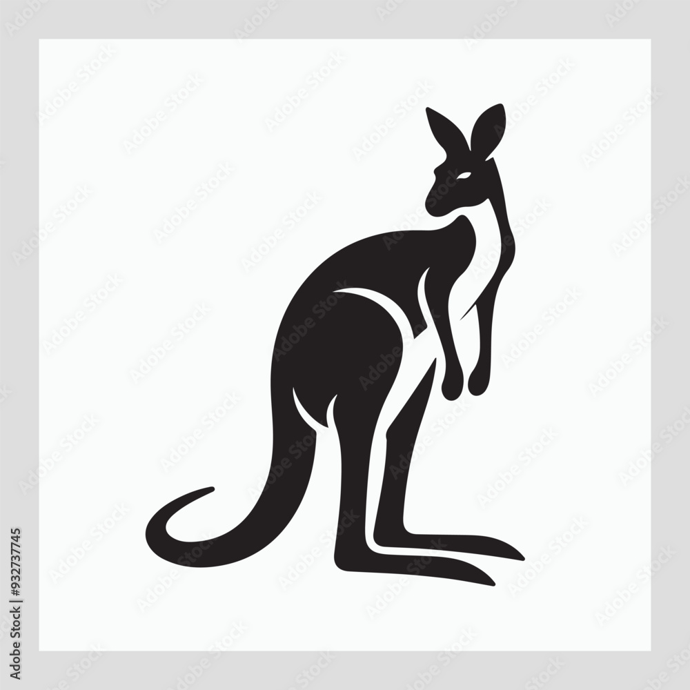 Naklejka premium Kangaroo illustration vector