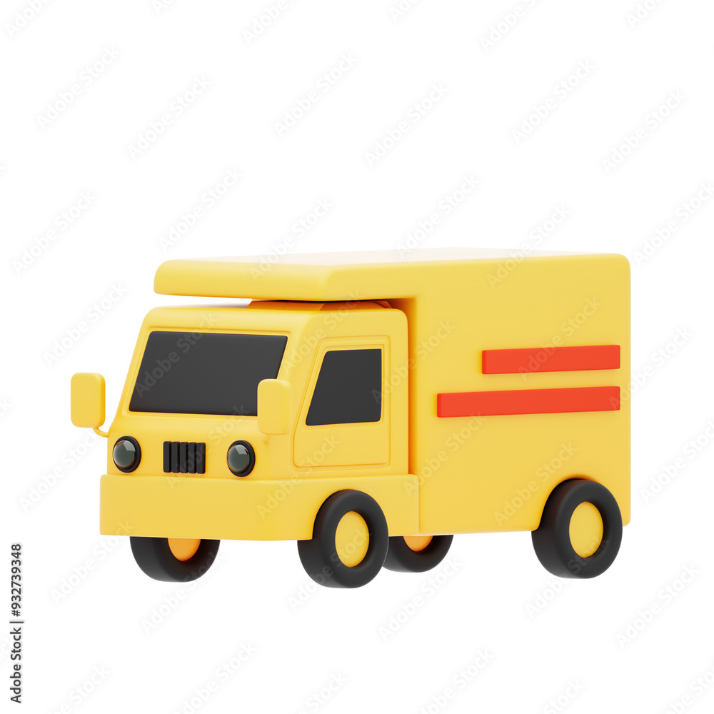 yellow truck 3d illustration yellow truck 3d illustration