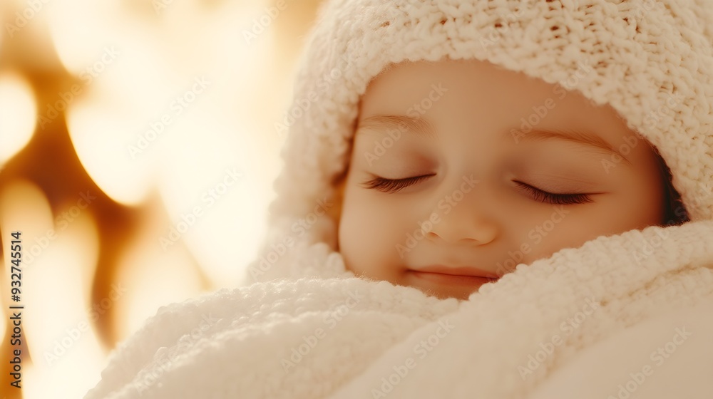 Glowing Newborn Swaddled in Intimate Polaroid Style Portrait with Cozy Fireside Ambiance Glowing Newborn Swaddled in Intimate Polaroid Style Portrait with Cozy Fireside Ambiance
