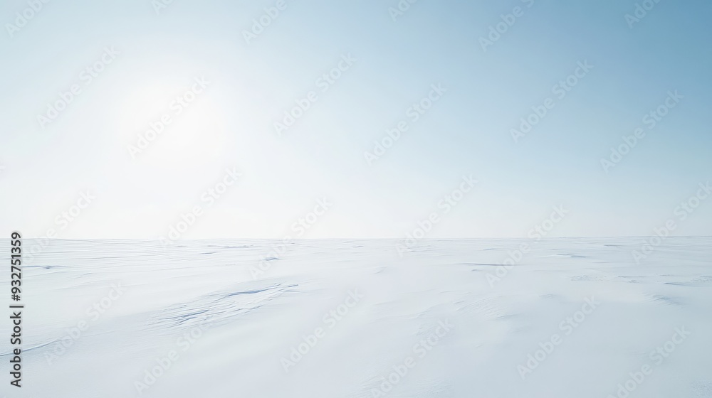 custom made wallpaper toronto digitalA vast, white snowfield under a clear sky, symbolizing the calming effect of visual emptiness.