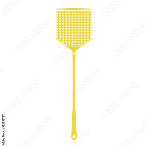 Fly swatter vector illustration. Pest Control. Plastic fly swatter.