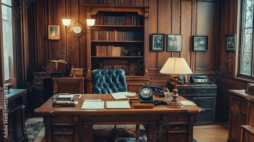 Classic Wooden Office Interior