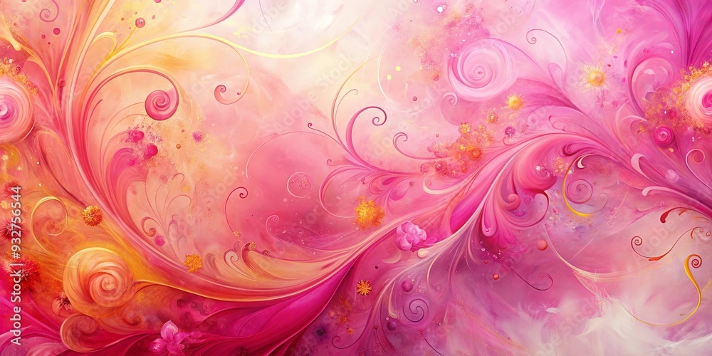 Abstract pink painting background with swirls and splashes of color Abstract pink painting background with swirls and splashes of color