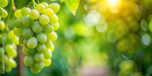 Green grape in full depth of field