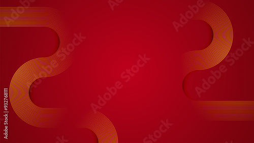 abstract red background presentation. elegant and luxury red background with golden line
