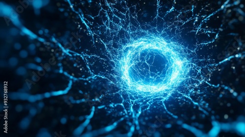 Illuminated Energy Encased in Protective Framework for Safety Power Concept