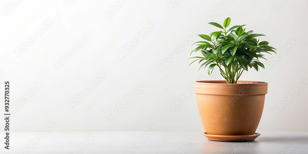 Plant in a ceramic pot isolated on white background Plant in a ceramic pot isolated on white background