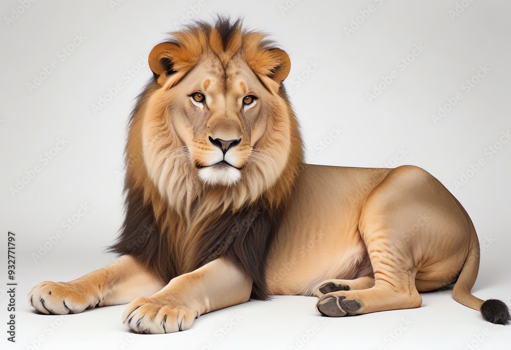 Obraz premium lion isolated on white background