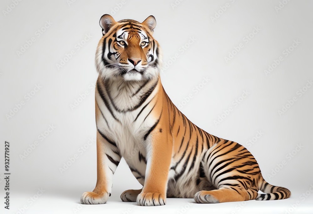 Obraz premium tiger on white background